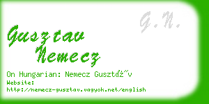 gusztav nemecz business card